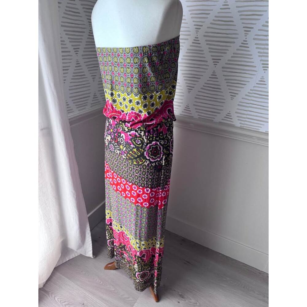 Anthropologie Uncle Frank Small Strapless Drop Waist Boho Maxi Dress - Picture 7 of 10